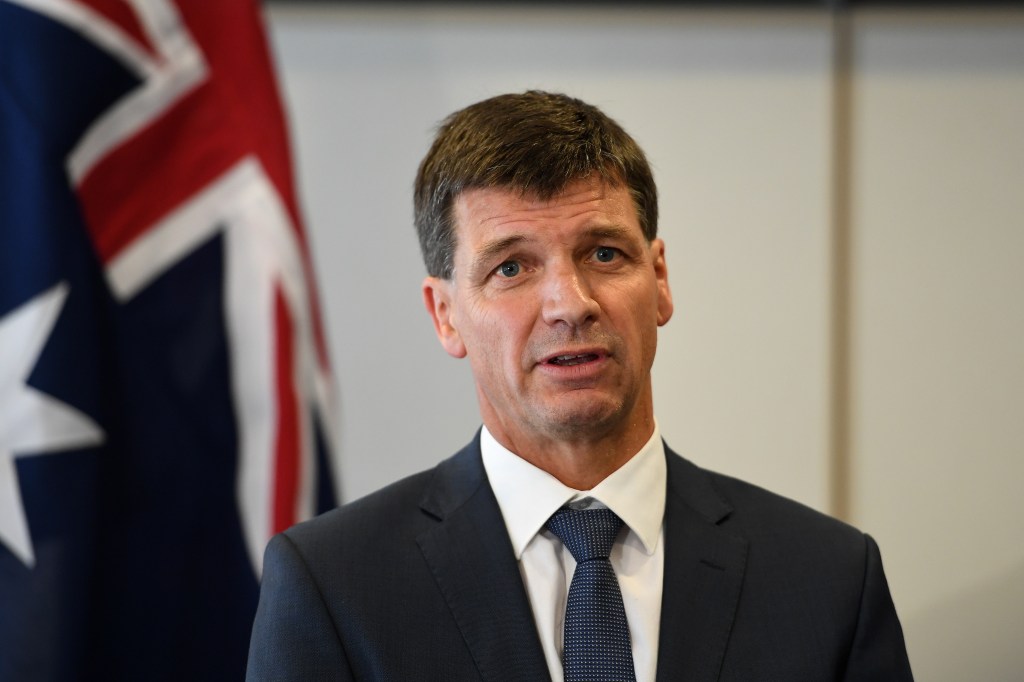 Federal Energy Minister Angus Taylor. Photo: AAP/Dan Himbrechts