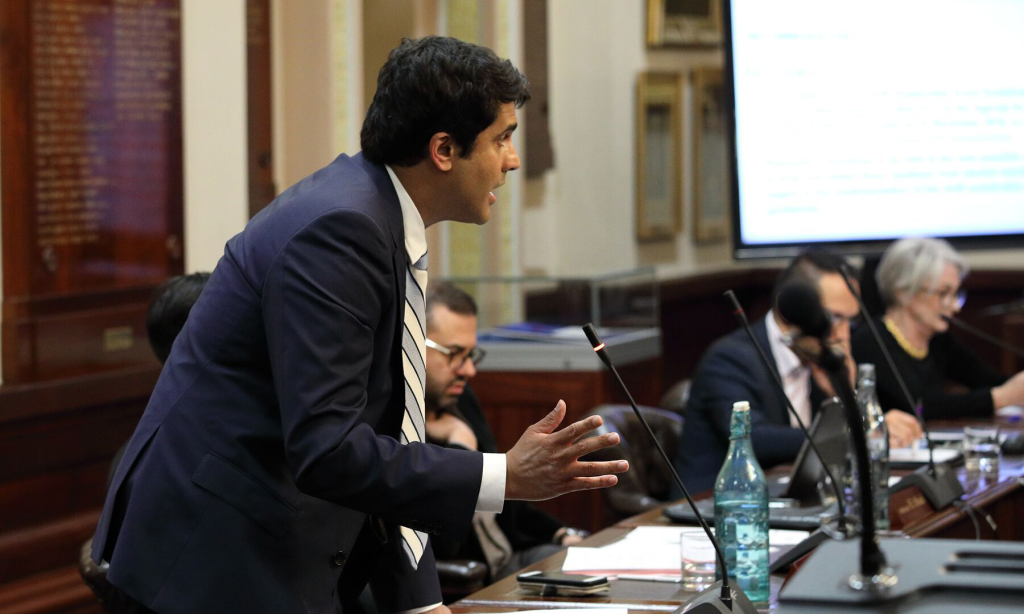 Central ward councillor Jessy Khera successfully removed a fossil fuel divestment policy at last night's council meeting. Photo: Tony Lewis/InDaily