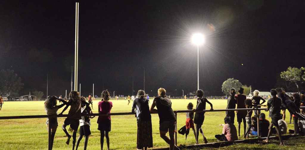 Thursday night football in the community of Wadeye, about 420 kilometres south-west of Darwin in the Northern Territory. J. Louth
