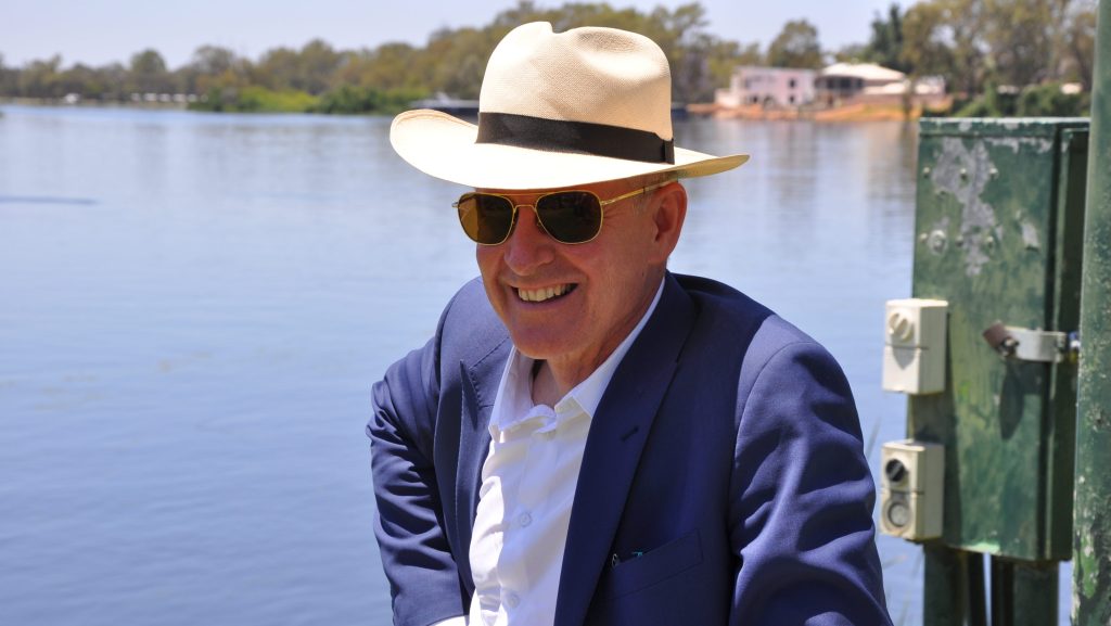 Former Premier and (briefly) Treasurer Jay Weatherill on a boat tour of the Murray River in 2016 - he advocated strongly for SA water security, but his government was orchestrating systemic overcharging of SA consumers. Photo: Rick Goodman / AAP