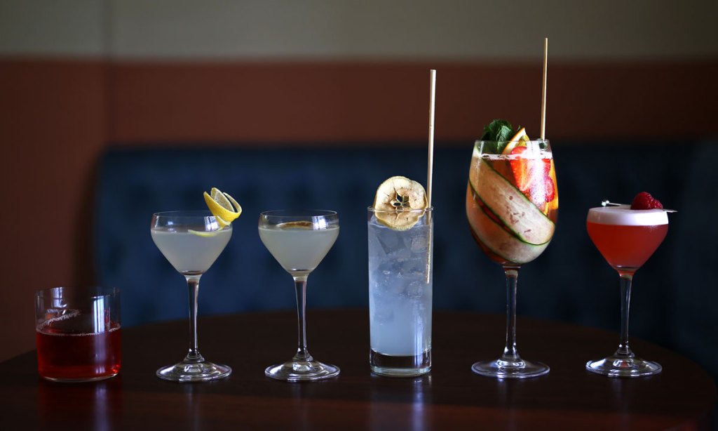 A selection of Never Never gin cocktails.