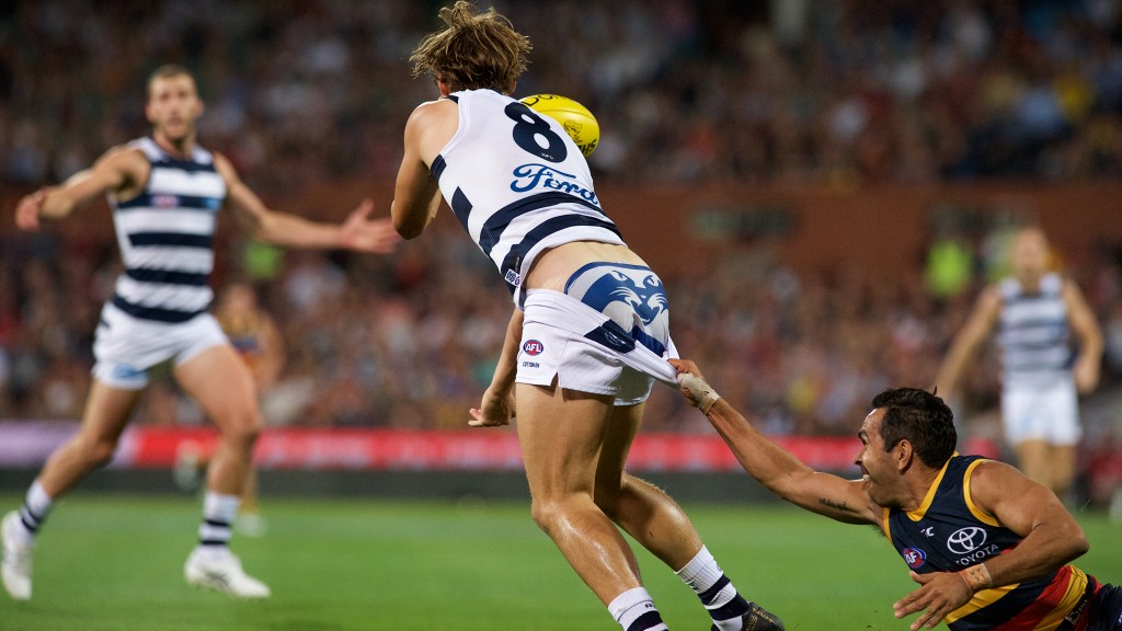 The Cats seemed to have the answer to Adelaide's every move. Photo: Michael Errey / InDaily