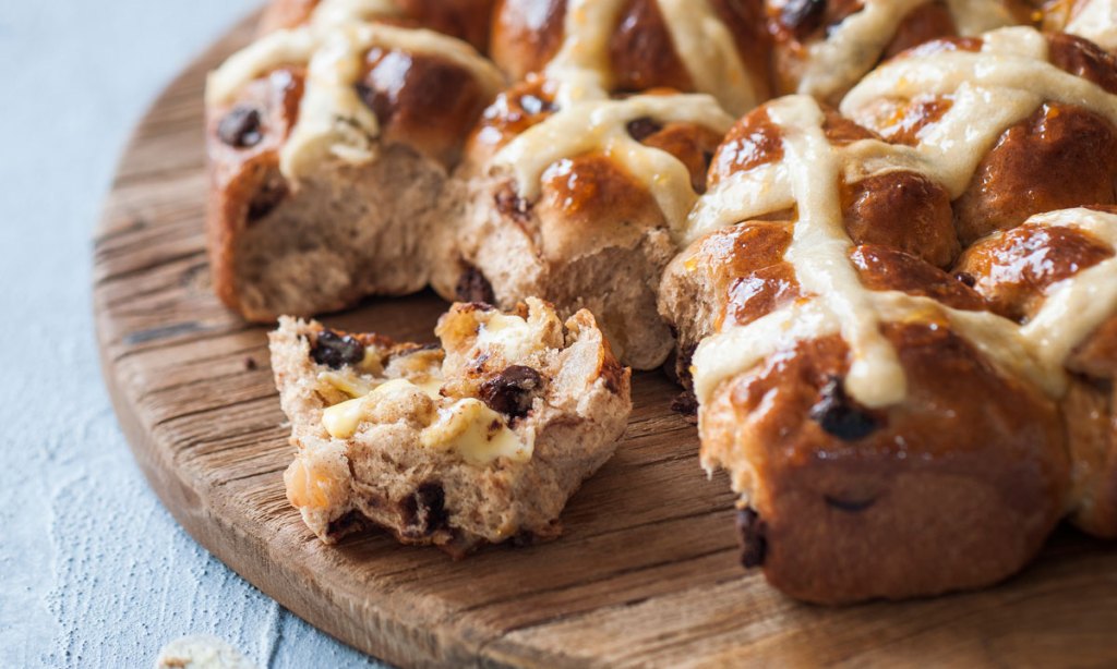 Thumbnail for Spiced Pear & Chocolate Hot Cross Buns