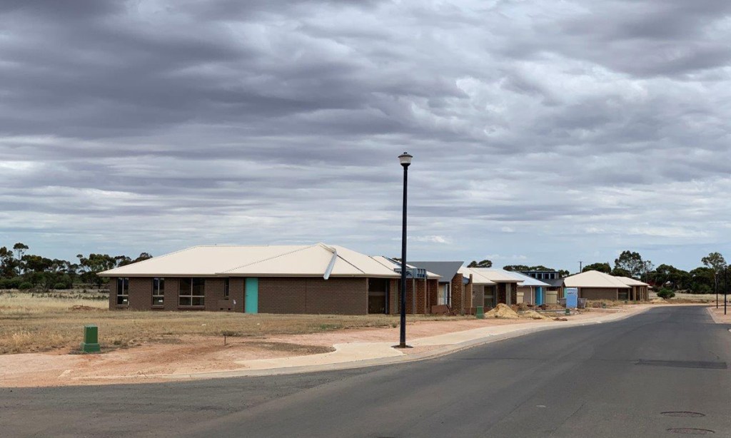 Partially constructed houses in Kadina, 154km north of Adelaide. Photo: supplied