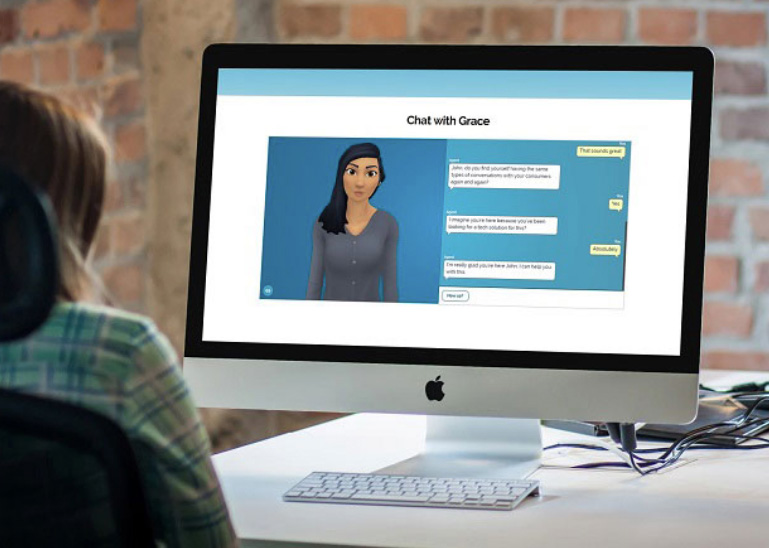 Clevertar's "virtual humans" can offer healthcare advice and customer service functions. Photo: Clevertar