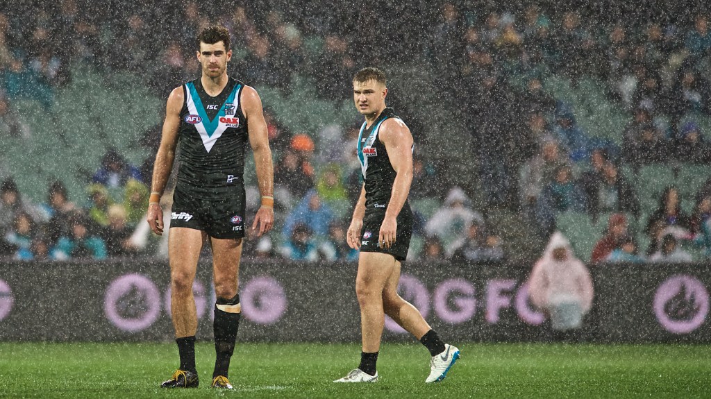 Port's night summed up in one concise shot. Photo: Michael Errey / InDaily