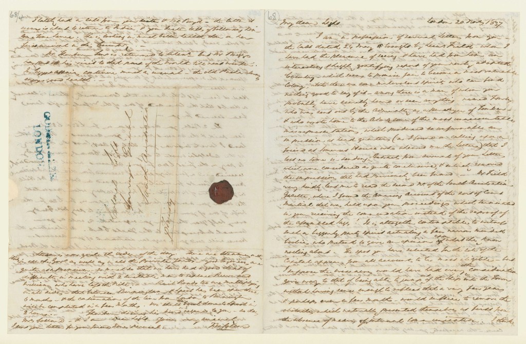 F.W Collard's letter to William Light dated 20 November 1837. Supplied by the State Library South Australia