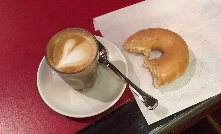 The Treasurer's mid-morning snack, via Twitter.