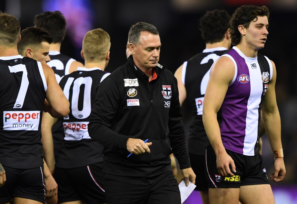 Alan Richardson has walked away after six years as St Kilda coach. Photo: AAP/Julian Smith