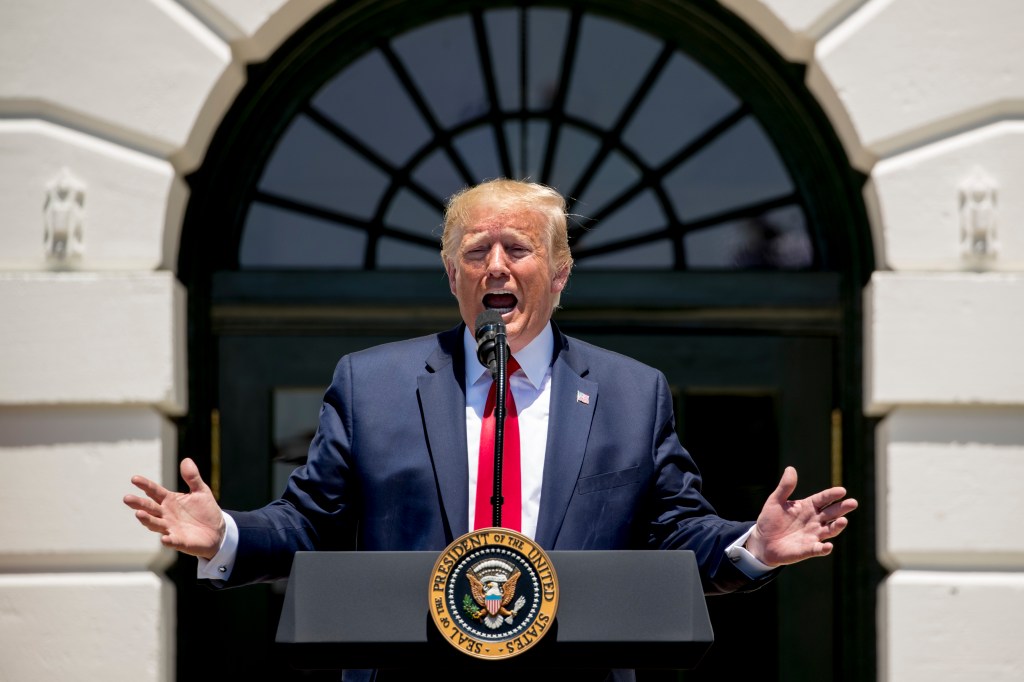 Thumbnail for Trump says love US or leave as racism row escalates