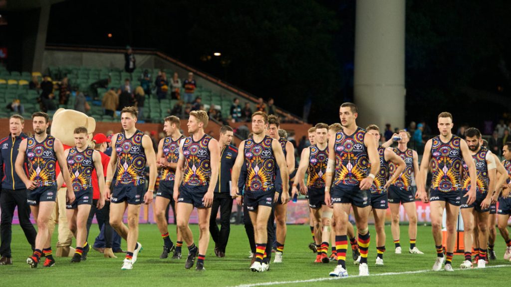 The Crows have come under fire for lacklustre performance against Port Adelaide. Photo: Michael Errey/InDaily