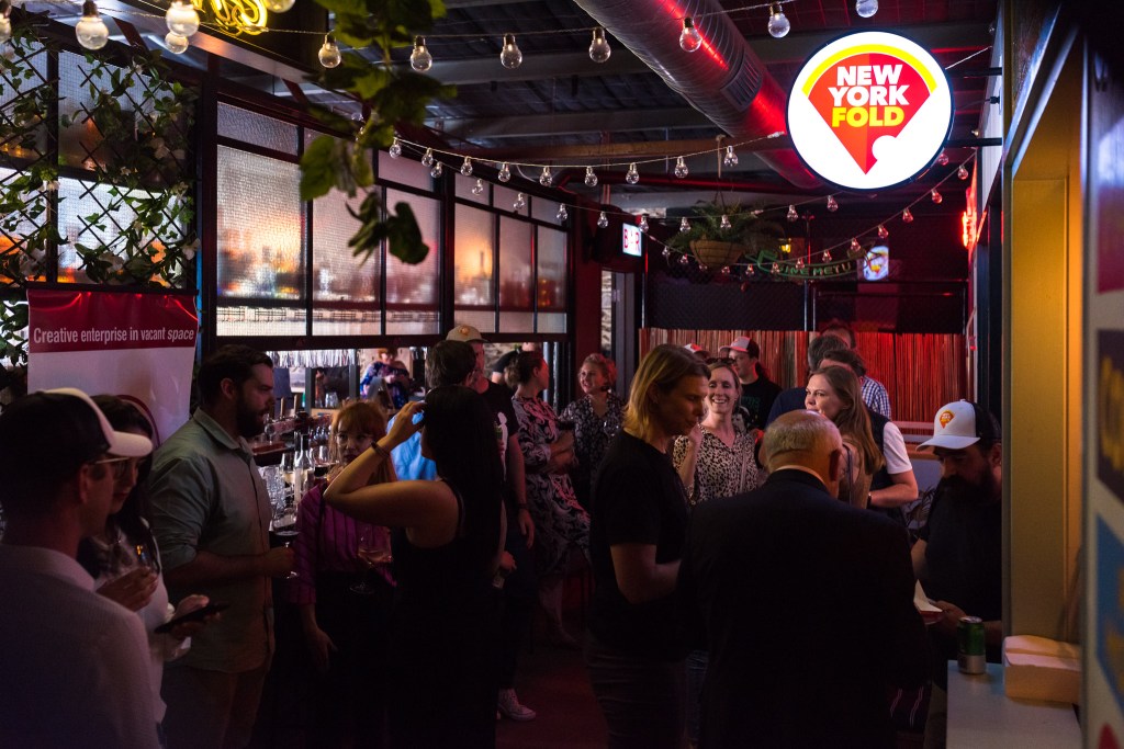 The February launch of New York Fold in BRKLYN on Rundle Street in the city. Photo: Renew Adelaide / Daniel Purvis