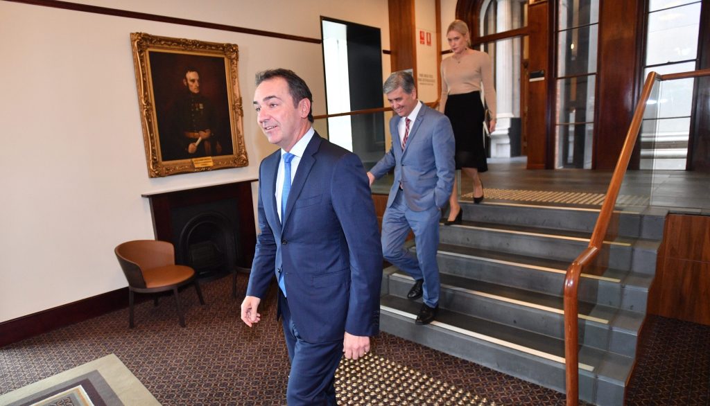 Steven Marshall and Rob Lucas. Photo: David Mariuz / AAP