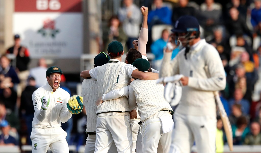 Australia retained the Ashes during day five of the fourth Ashes Test at Manchester. Photo: Martin Rickett/PA Wire