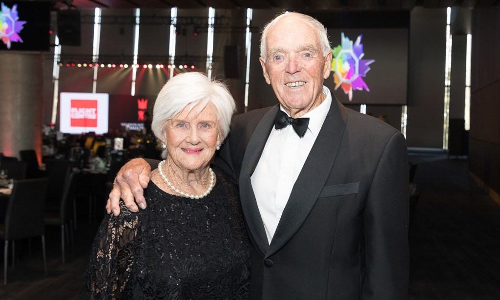 Neil Kerley with wife Barbara at the SA Sport Awards in 2019. Photo: Andrew Beveridge