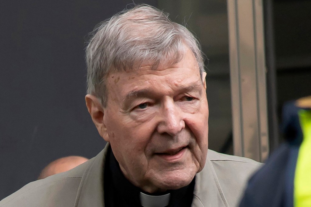 George Pell arriving at Melbourne's County Court in February. File photo: Andy Brownbill / AP