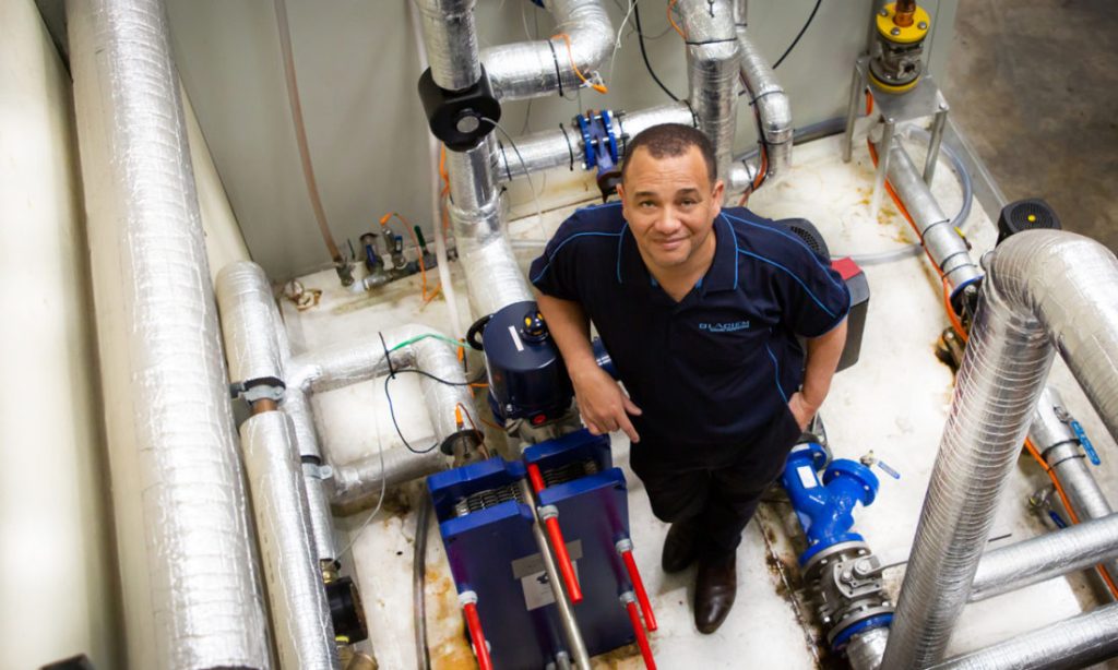 Glaciem Cooling Technologies chief executive Julian Hudson says his systems will lead commercial and industrial cooling into a low carbon future. Photo: supplied