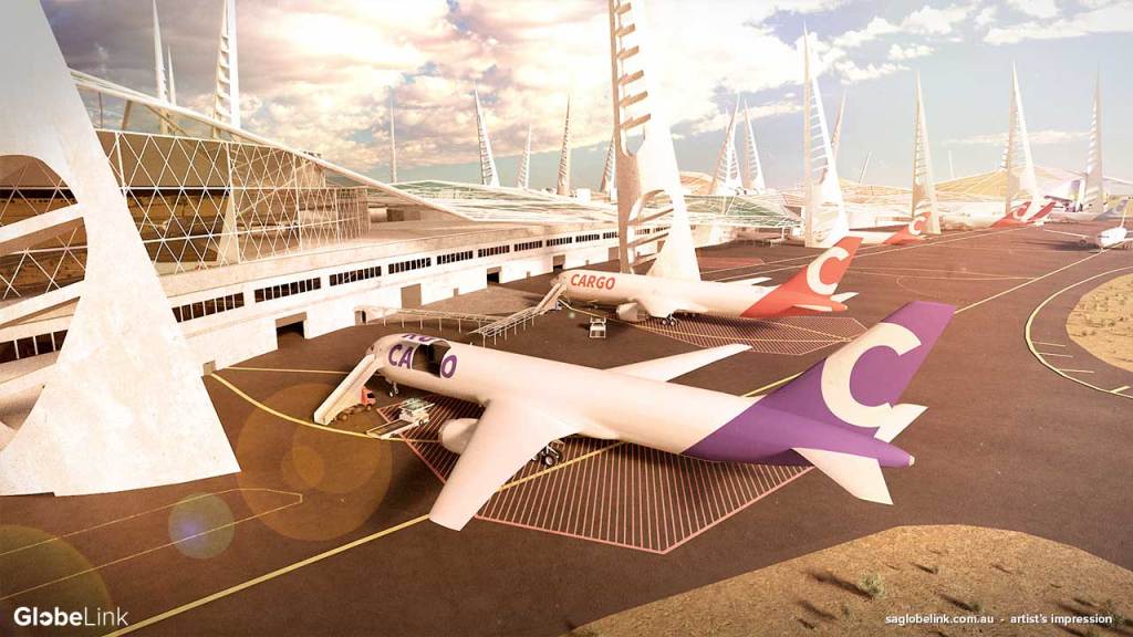 Pie in the sky? The Marshall Government's freight-only airport at Monarto. Photo: Supplied