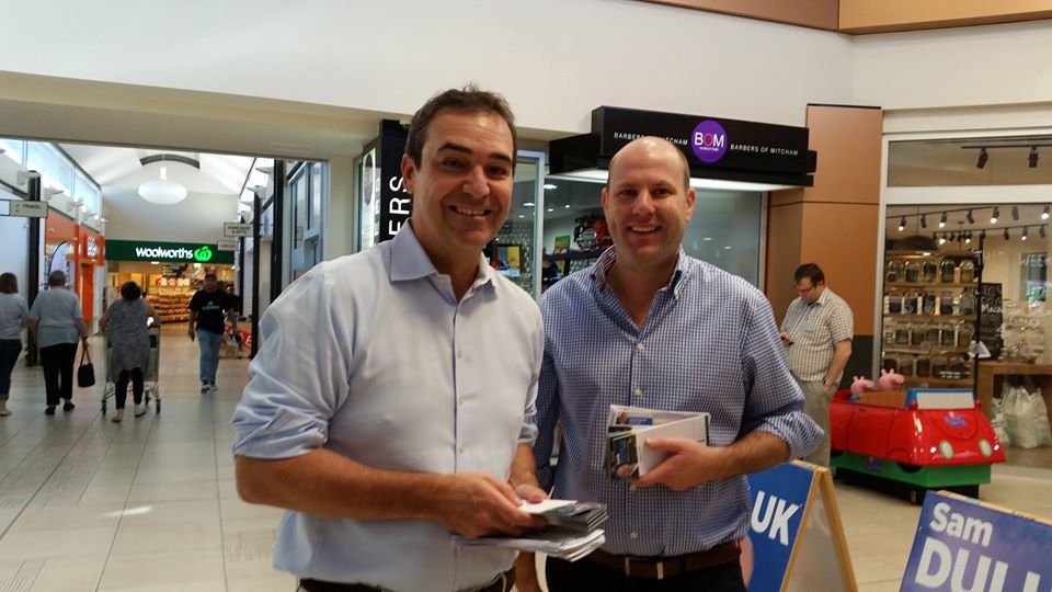 Steven Marshall and Sam Duluk in more hopeful times. Photo: Facebook