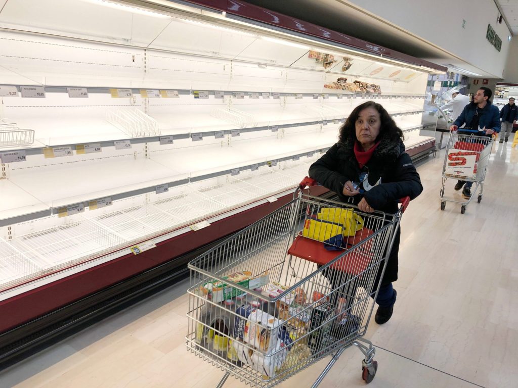 Thumbnail for Empty shelves and stadiums in Italy’s coronavirus crisis
