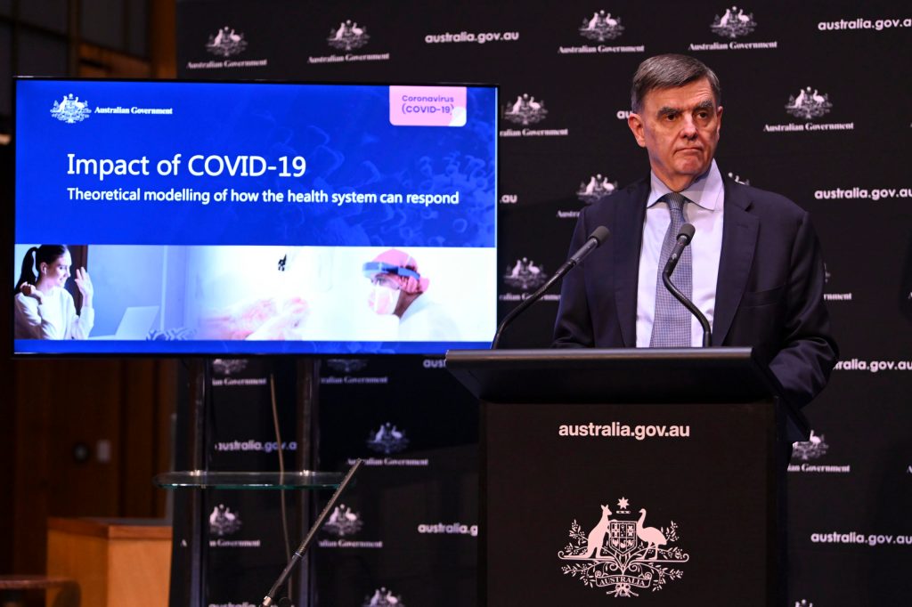 Australia's chief medical officer Brendan Murphy. Photo: AAP/Lukas Coch