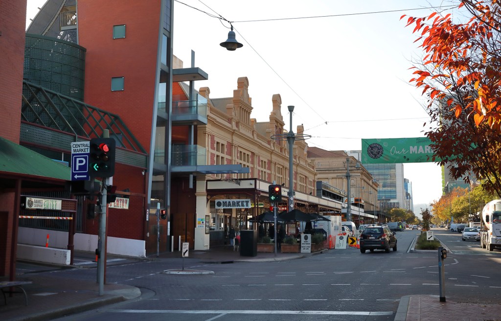 Gouger Street has improved its vacancy rate from 17 per cent in September 2020 to 13 per cent this month. Photo: Tony Lewis/InDaily