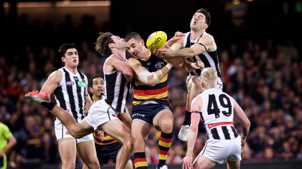 Gillon McLachlan says he doesn't expect fans will be able to attend this weekend's Showdown at Adelaide Oval. Photo: Michael Errey/InDaily