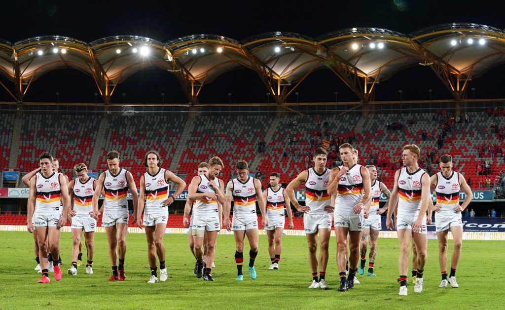 Crows players will join Port in Melbourne for round seven matches. Photo: Dave Hunt/AAP