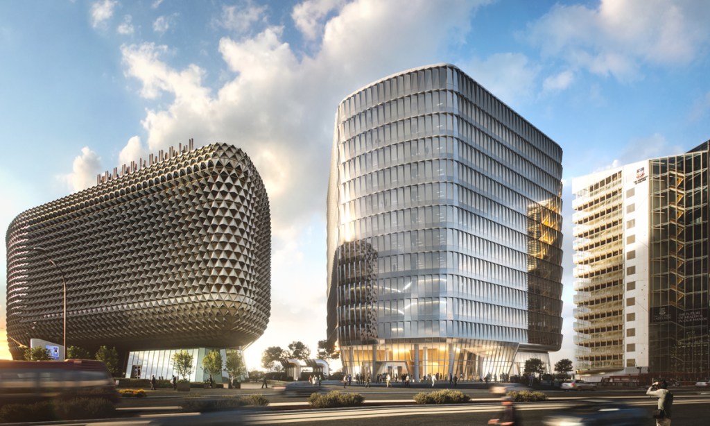 The new scanner has been installed in the SA Medical and Health Research Institute, left, on North Terrace.