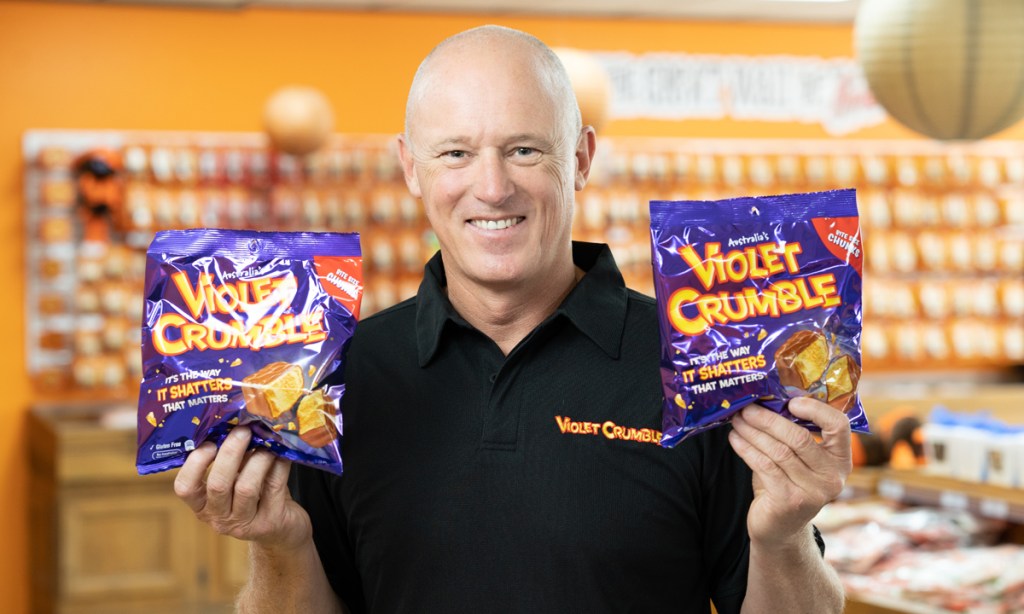 Robern Menz CEO Phil Sims says booming Violet Crumble sales is driving growth for the Glynde confectioner.