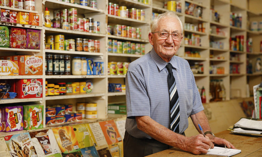 Merv has seen many changes to his town over the seven decades he’s been working at the general store, all the while running his farm.