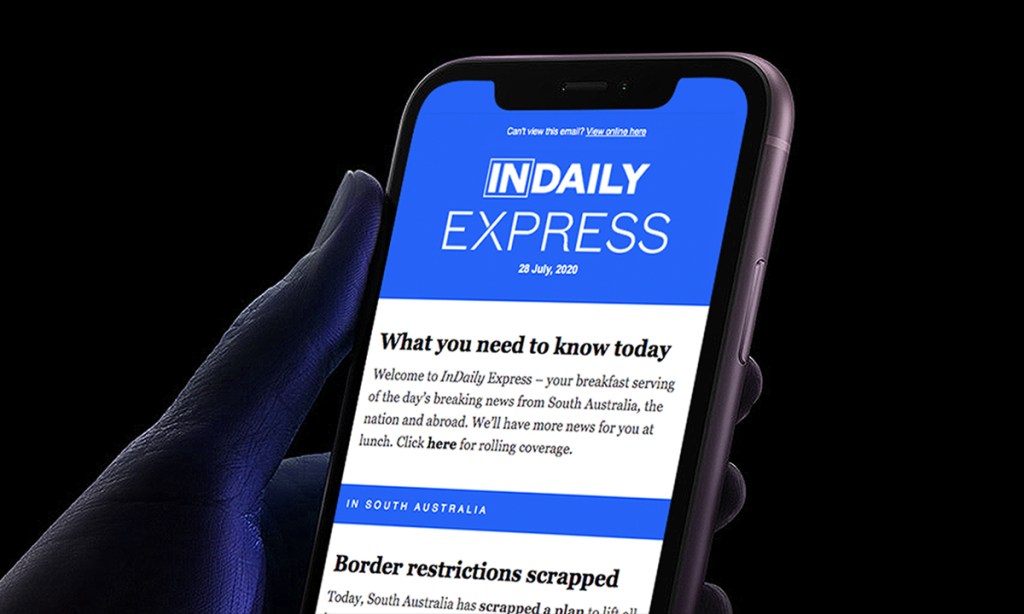 Thumbnail for Start your day with breaking news from InDaily