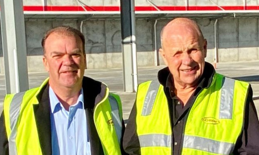Martin Robb, left, with Peter Cochrane, has been appointed CEO at Cochrane's, one of the state's biggest transport companies.