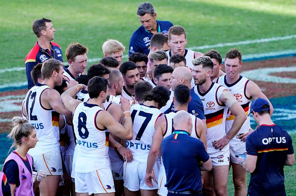 "Ok guys, let me show you what we're doing wrong... has anyone got an empty drink bottle?" Photo: Dave Hunt / AAP