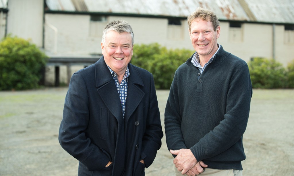 O'Leary Walker Wines founders David O'Leary (left) and Nick Walker are celebrating 20 years in business together. Picture: Matthew Kroker