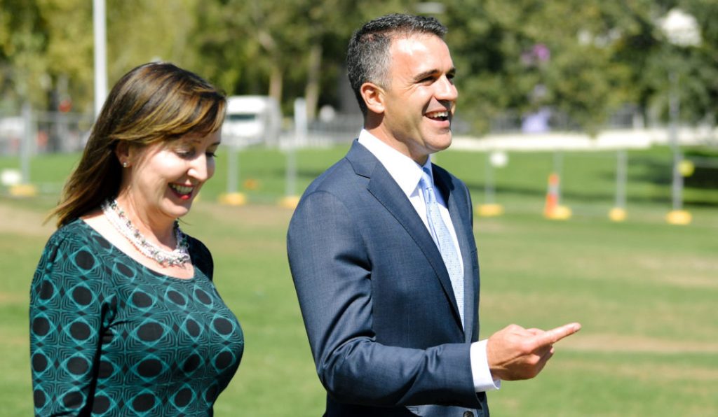 Labor's Education spokesperson Susan Close and Opposition Leader Peter Malinauskas. Picture: Morgan Sette / AAP