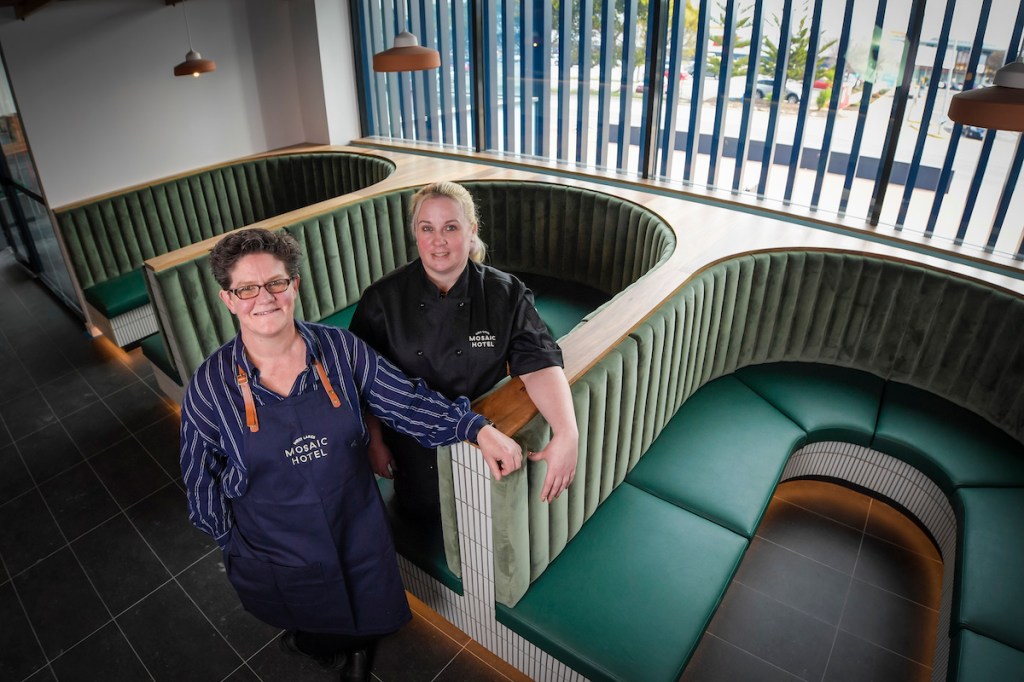 Mosaic Hotel general manager Emilee Moore and head chef Amanda Gutte.