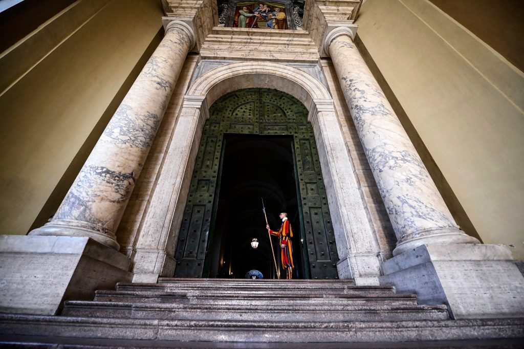 A Swiss Guard at Vatican  City, Rome. Photo:   EPA/Riccardo Antimiani