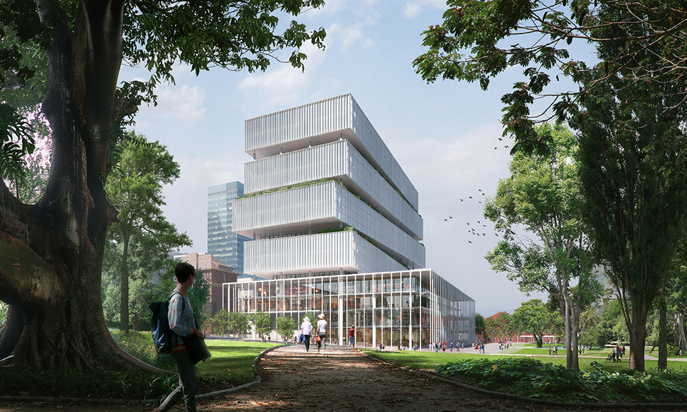 An artist's render of the Entrepreneur and Innovation Centre at Lot Fourteen. Image: supplied.
