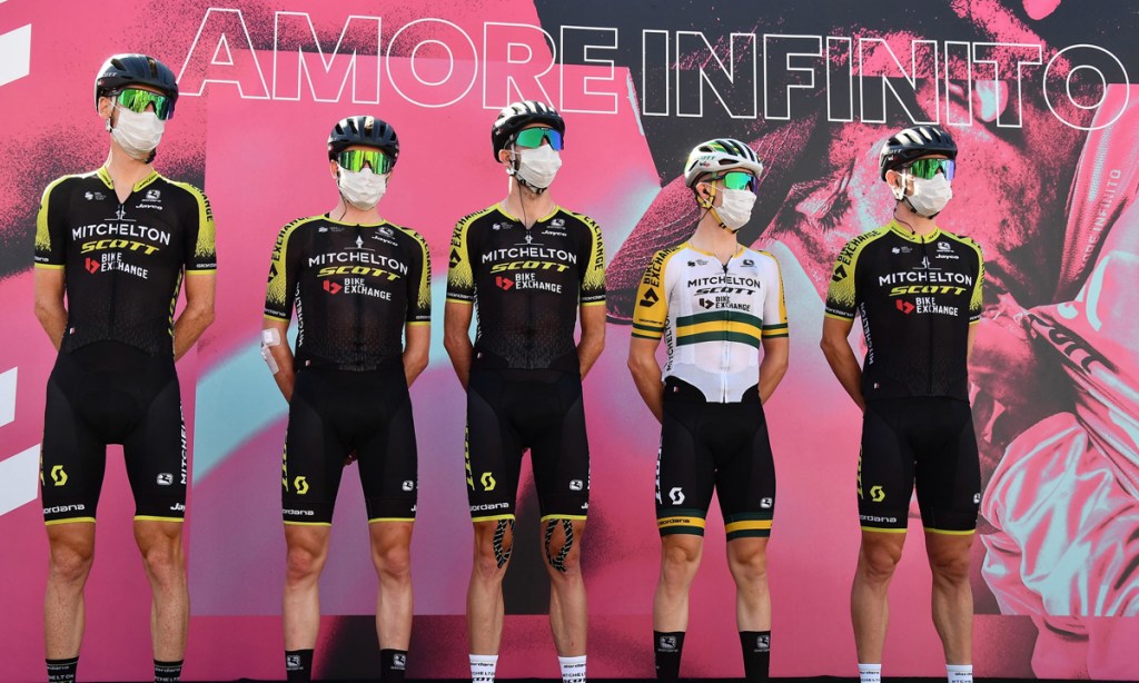 Australian team Michelton-Scott has pulled out of the Giro d'Italia cycling tour after a number of members tested positive to COVID-19. Picture: Luca Zennaro/EPA