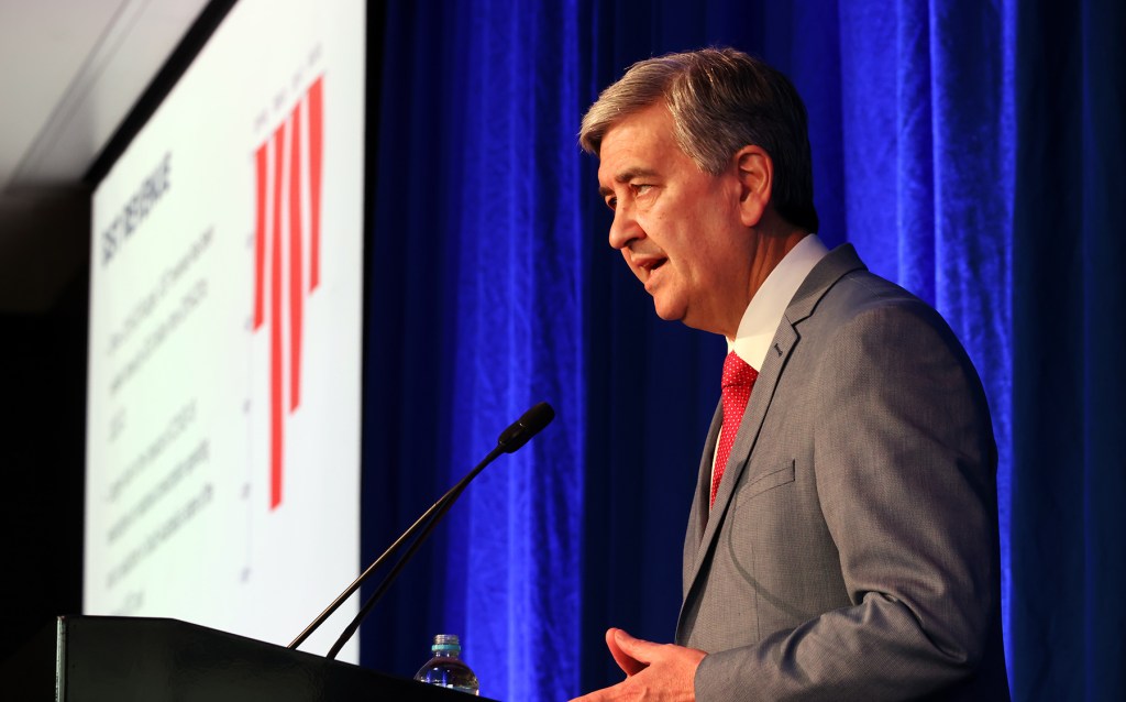 IN THE RED: Rob Lucas spells out his budget predicament. Photo: Tony Lewis / InDaily