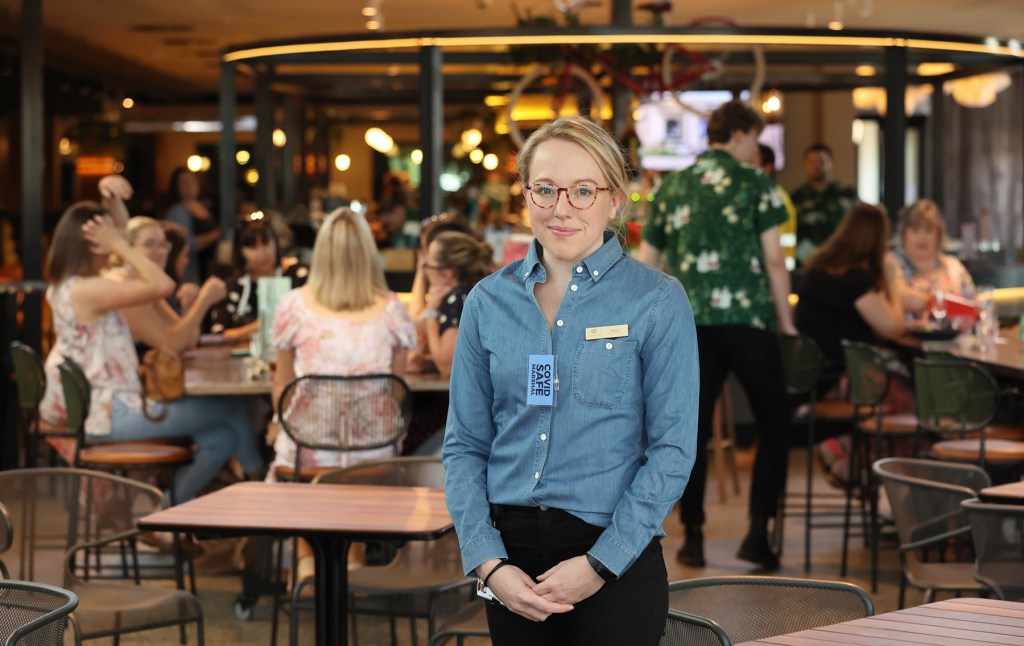 Marion Hotel venue manager Anna Hurley says the mental health impact of the pandemic on herself and staff has been considerable. Photo: Tony Lewis/InDaily