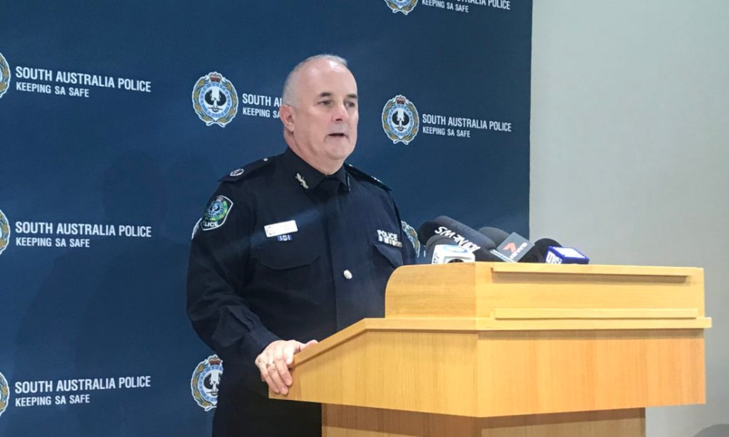 Assistant Commissioner Peter Harvey, who led Taskforce Protect, revealed the investigation's outcome yesterday. Picture: Stephanie Richards/InDaily