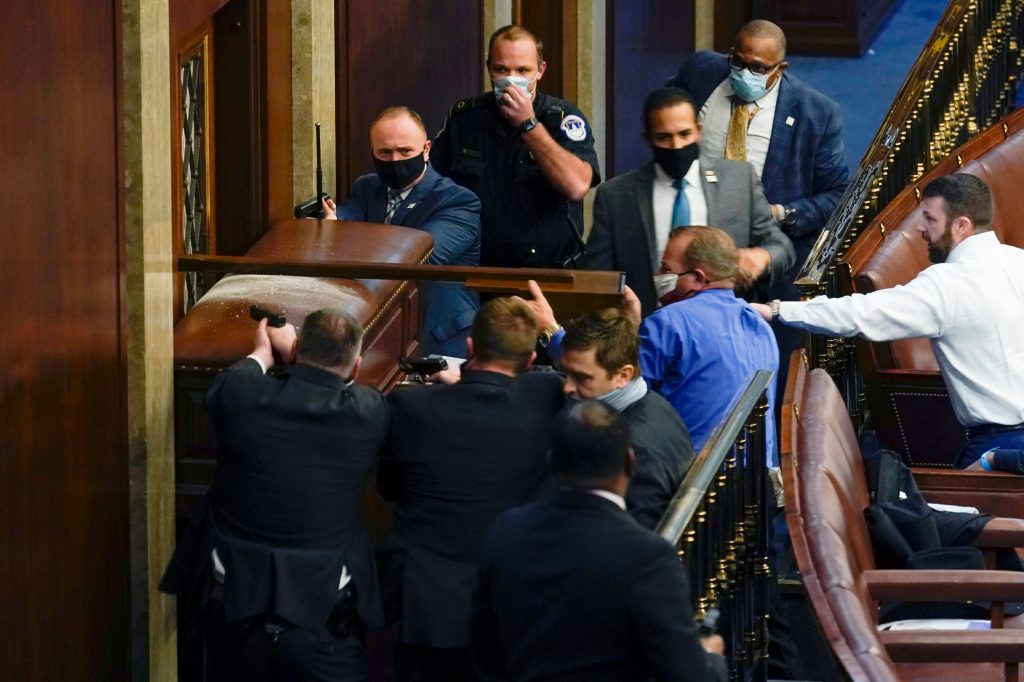 Thumbnail for Guns drawn, one dead as Trump mob storms Capitol in ‘attempted coup’