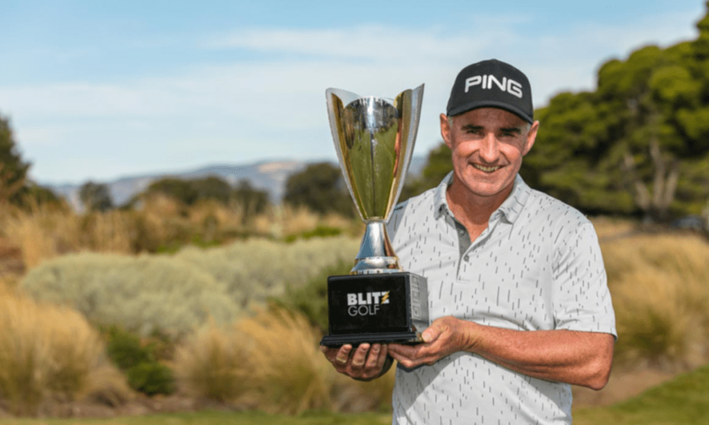 Matthew Millar won the Blitz Golf Pro Series final at the Glenelg Golf Course on Sunday, 10 January. Photo: David Brand
