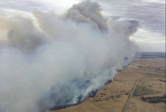 A photo of the Blackford firefront, posted on social media by the CFS.