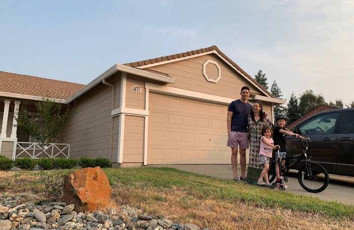 Andrew Montesi and family in California. Photo supplied