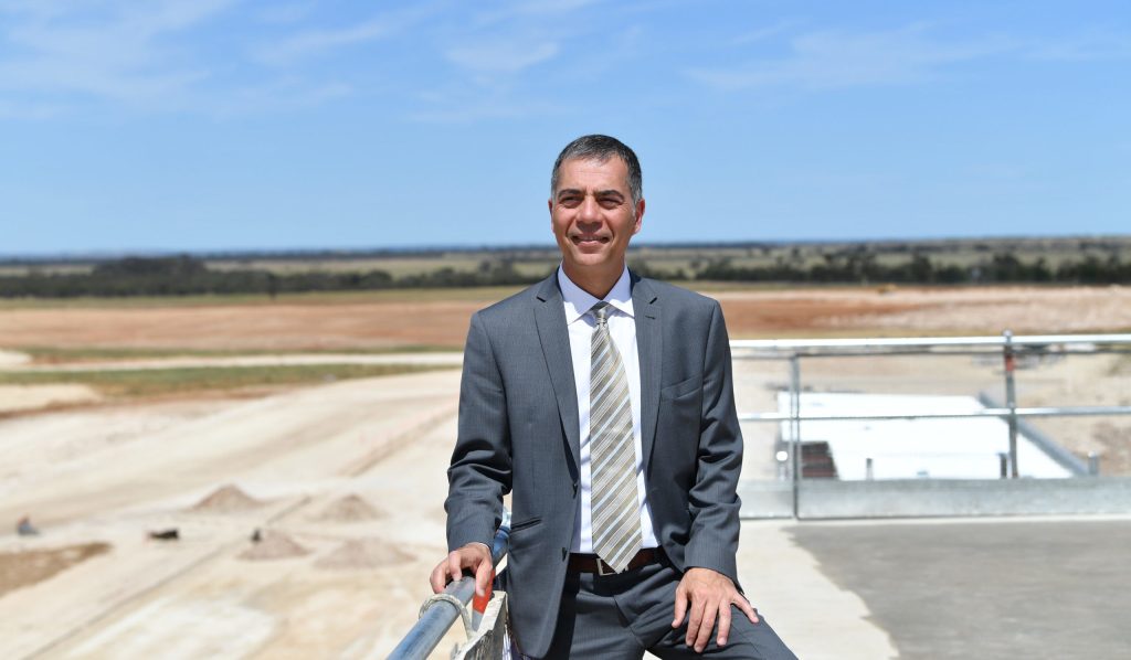 Sam Shahin at the Tailem Bend site in 2017. Photo: David Mariuz / AAP