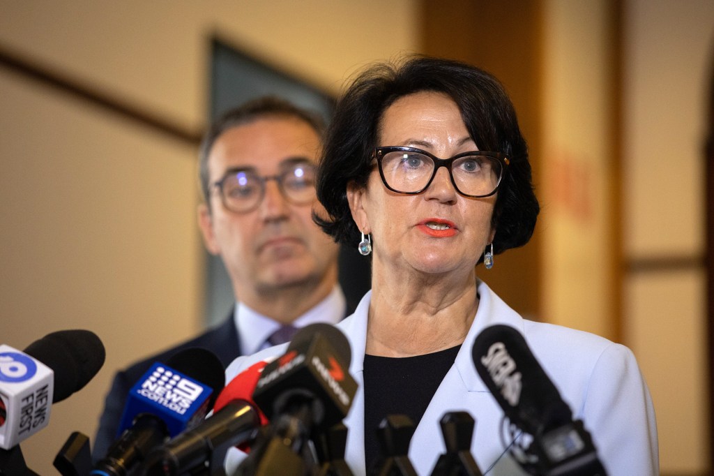 Planning Minister and Attorney-General Vickie Chapman with Premier Steven Marshall. Photo: Tony Lewis/InDaily
