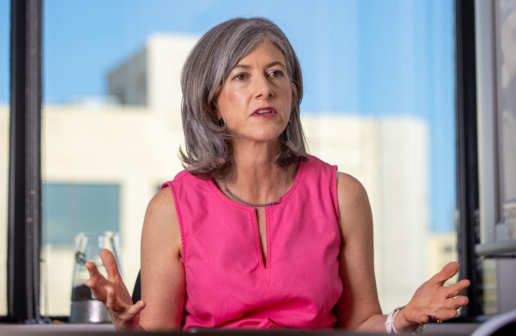 Chief Public Health Officer Professor Nicola Spurrier in her city office today. Photo: Tony Lewis / InDaily 